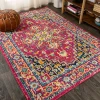 Jonathany Modern Persian MDP207C Red/Pink Area Rug 5 ft. 3 in. X 7 ft. 6 in. Rectangle
