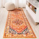Jonathany Modern Persian MDP207D Orange/Blue Area Rug 2 ft. 3 in. X 8 ft. Runner