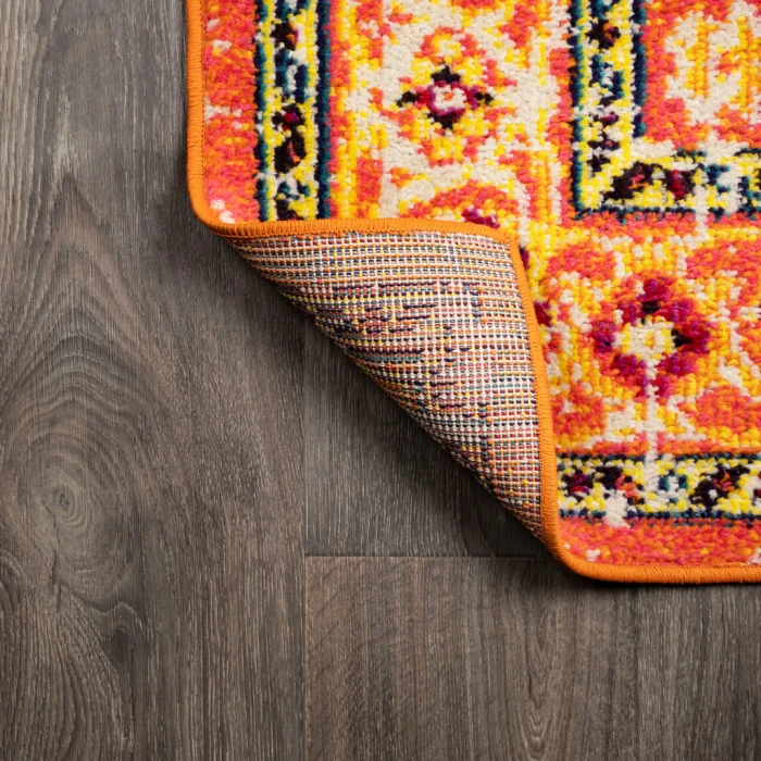 Brooklyn Geometric Medallion Orange/Blue 3 ft. x 5 ft. Area Rug