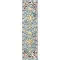 Brooklyn Geometric Medallion Blue/Multi 2 ft. x 8 ft. Runner Rug