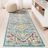 Jonathany Modern Persian MDP207E Blue/Multi Area Rug 2 ft. 3 in. X 8 ft. Runner
