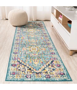 Jonathany Modern Persian MDP207E Blue/Multi Area Rug 2 ft. 3 in. X 8 ft. Runner