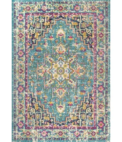 Jonathany Modern Persian MDP207E Blue/Multi Area Rug 5 ft. 3 in. X 7 ft. 6 in. Rectangle