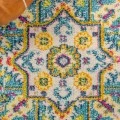 Brooklyn Geometric Medallion Blue/Multi 2 ft. x 8 ft. Runner Rug