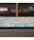 Brooklyn Geometric Medallion Blue/Multi 2 ft. x 8 ft. Runner Rug