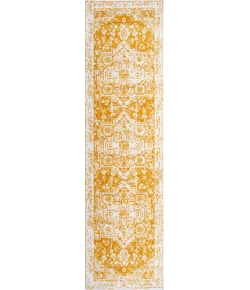 Jonathany Modern Persian MDP209A Orange/White Area Rug 2 ft. 3 in. X 8 ft. Runner