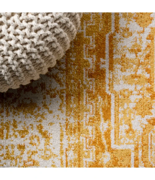 Audrey Bohemian Ornate Medallion Orange/White 8 ft. x 10 ft. Area Rug