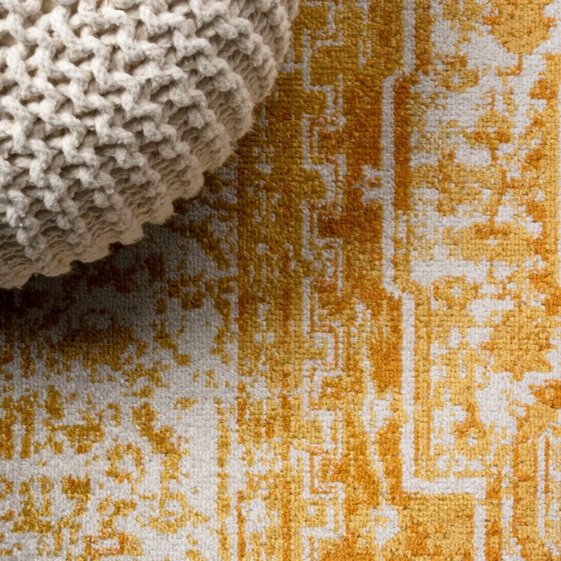 Audrey Bohemian Ornate Medallion Orange/White 4 ft. x 6 ft. Area Rug