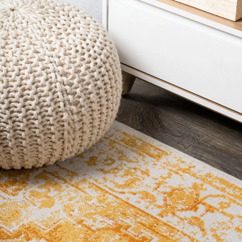 Audrey Bohemian Ornate Medallion Orange/White 4 ft. x 6 ft. Area Rug