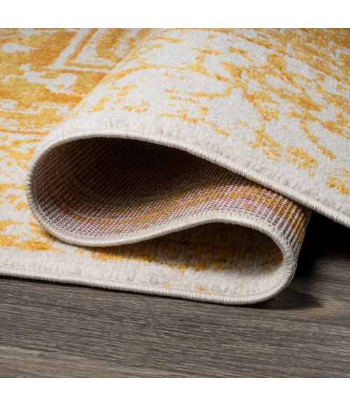 Audrey Bohemian Ornate Medallion Orange/White 2 ft. x 8 ft. Runner Rug