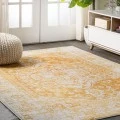 Audrey Bohemian Ornate Medallion Orange/White 4 ft. x 6 ft. Area Rug