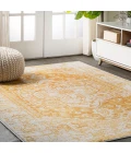 Audrey Bohemian Ornate Medallion Orange/White 8 ft. x 10 ft. Area Rug