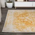 Audrey Bohemian Ornate Medallion Orange/White 4 ft. x 6 ft. Area Rug