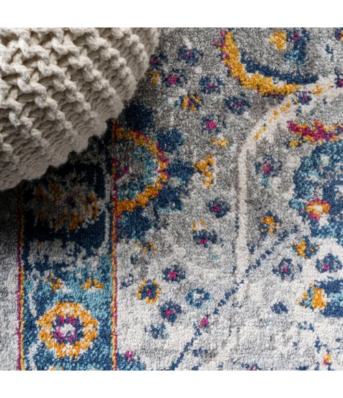 Izil Modern Persian Light Gray/Blue 8 ft. x 10 ft. Area Rug