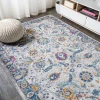 Jonathany Modern Persian MDP210A Light Gray/Blue Area Rug 5 ft. 3 in. X 7 ft. 7 in. Rectangle