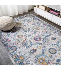 Jonathany Modern Persian MDP210A Light Gray/Blue Area Rug 7 ft. 8 in. X 10 ft. Rectangle