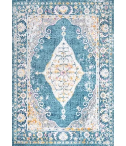 Jonathany Modern Persian MDP213A Turquoise/Gray Area Rug 7 ft. 9 in. X 10 ft. Rectangle