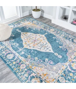 Jonathany Modern Persian MDP213A Turquoise/Gray Area Rug 7 ft. 9 in. X 10 ft. Rectangle
