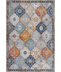 Kirman Bohemian Medallion Light Gray/Blue/Orange 4 ft. x 6 ft. Area Rug