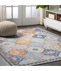 Kirman Bohemian Medallion Light Gray/Blue/Orange 4 ft. x 6 ft. Area Rug