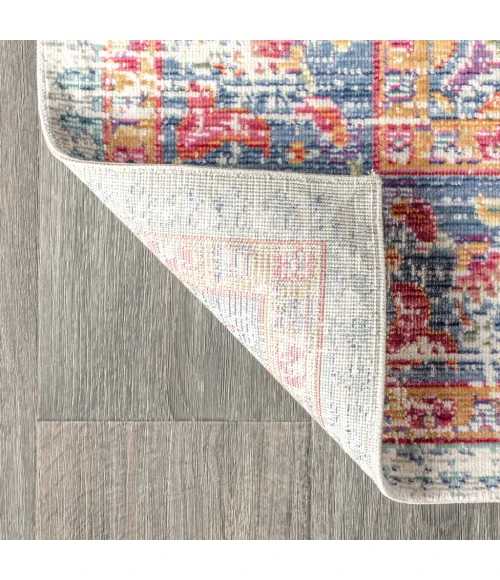 Kilia Medallion Fuchsia/Mustard/Indigo 8 ft. x 10 ft. Area Rug