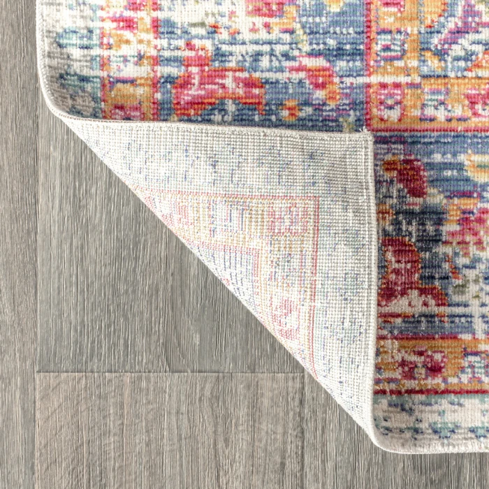 Kilia Medallion Fuchsia/Mustard/Indigo 8 ft. x 10 ft. Area Rug