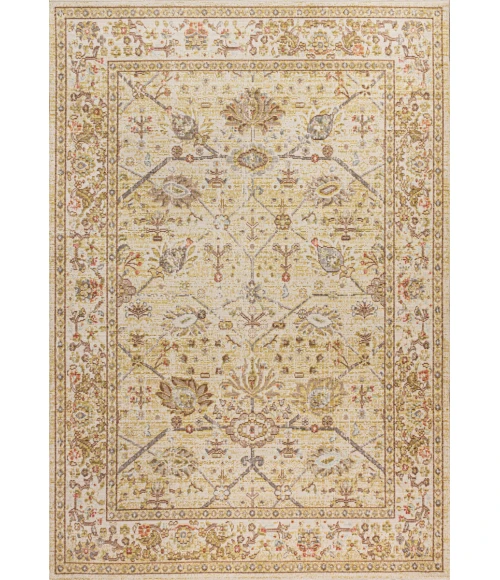 Alba Modern Faded Peshawar Ivory 5 ft. x 8 ft. Area Rug