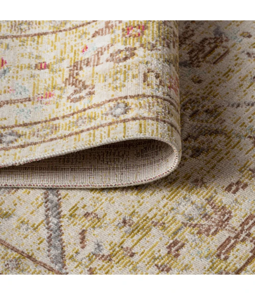 Alba Modern Faded Peshawar Ivory 2 ft. x 8 ft. Runner Rug