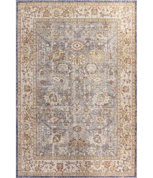 Alba Modern Faded Peshawar Gray/Ivory 4 ft. x 6 ft. Area Rug