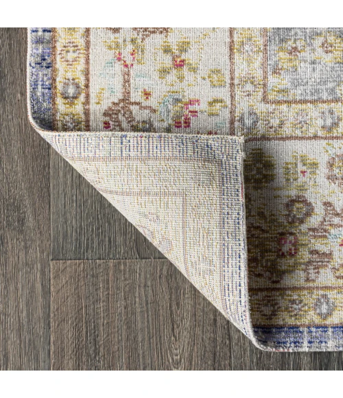 Alba Modern Faded Peshawar Gray/Ivory 2 ft. x 8 ft. Runner Rug