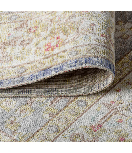 Alba Modern Faded Peshawar Gray/Ivory 2 ft. x 8 ft. Runner Rug