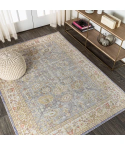 Jonathany Modern Persian MDP304B Gray/Ivory Area Rug 4 ft. X 6 ft. Rectangle