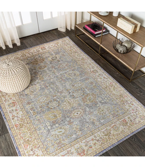 Alba Modern Faded Peshawar Gray/Ivory 4 ft. x 6 ft. Area Rug
