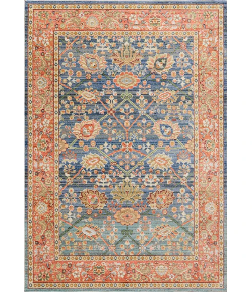 Alba Modern Faded Peshawar Plum/Terracotta 4 ft. x 6 ft. Area Rug