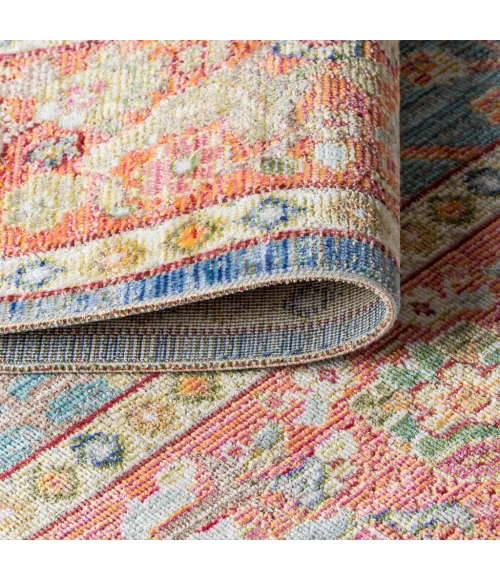 Alba Modern Faded Peshawar Plum/Terracotta 2 ft. x 8 ft. Runner Rug