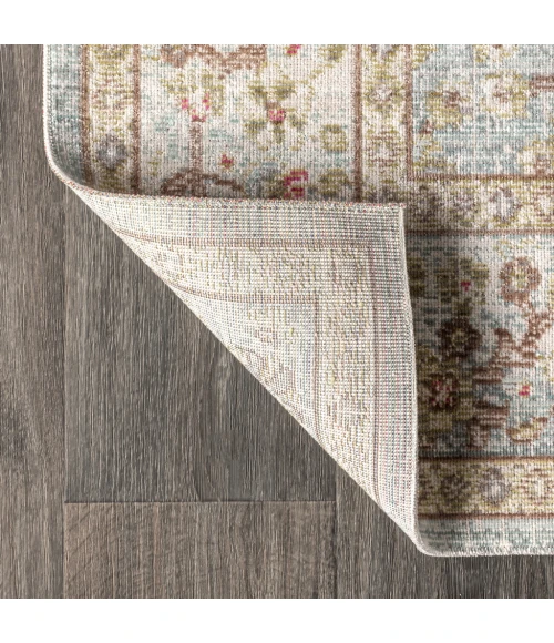 Alba Modern Faded Peshawar Light Blue/Ivory 3 ft. x 5 ft. Area Rug