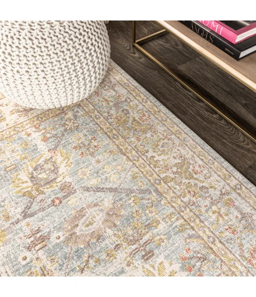 Alba Modern Faded Peshawar Light Blue/Ivory 3 ft. x 5 ft. Area Rug
