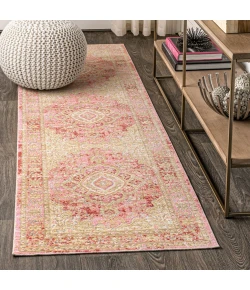 Jonathany Modern Persian MDP305A Deep Rose/Ivory Area Rug 2 ft. 2 in. X 8 ft. Runner
