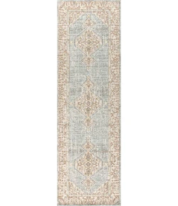 Jonathany Modern Persian MDP306B Light Blue/Ivory Area Rug 2 ft. 2 in. X 8 ft. Runner