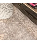 Lila Modern Tribal Medallion Gray/Ivory 3 ft. x 5 ft. Area Rug