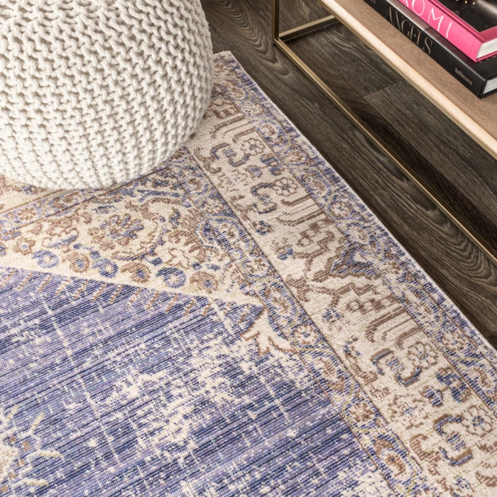 Lila Modern Tribal Medallion Lavender/Gray 8 ft. x 10 ft. Area Rug