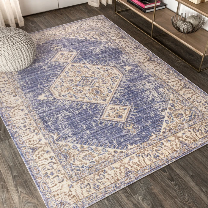 Lila Modern Tribal Medallion Lavender/Gray 8 ft. x 10 ft. Area Rug