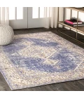 Lila Modern Tribal Medallion Lavender/Gray 8 ft. x 10 ft. Area Rug