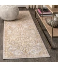 Petras Modern Ornate Medallion Gray/Brown 2 ft. x 8 ft. Runner Rug