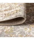 Petras Modern Ornate Medallion Gray/Brown 4 ft. x 6 ft. Area Rug