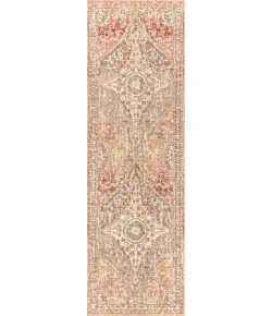Jonathany Modern Persian MDP307B Brown/Pink Area Rug 2 ft. 2 in. X 8 ft. Runner