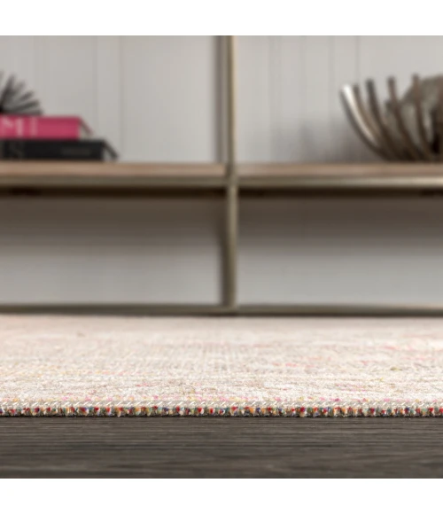 Petras Modern Ornate Medallion Brown/Pink 2 ft. x 8 ft. Runner Rug