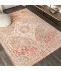 Petras Modern Ornate Medallion Brown/Pink 8 ft. x 10 ft. Area Rug