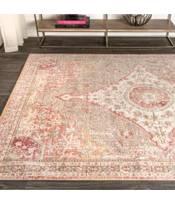 Jonathany Modern Persian MDP307B Brown/Pink Area Rug 7 ft. 9 in. X 10 ft. Rectangle