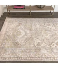 Darija Ornate Geometric Medallion Gray 5 ft. x 8 ft. Area Rug